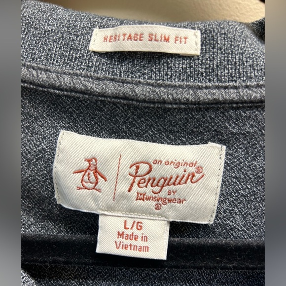 Original Penguin Slim Fit Gray Shirt - Picture 3 of 4
